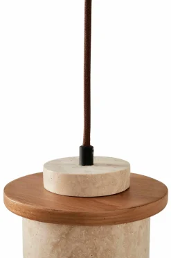 Kjøkkenlampe-Meyros pendellampe Beige og eik