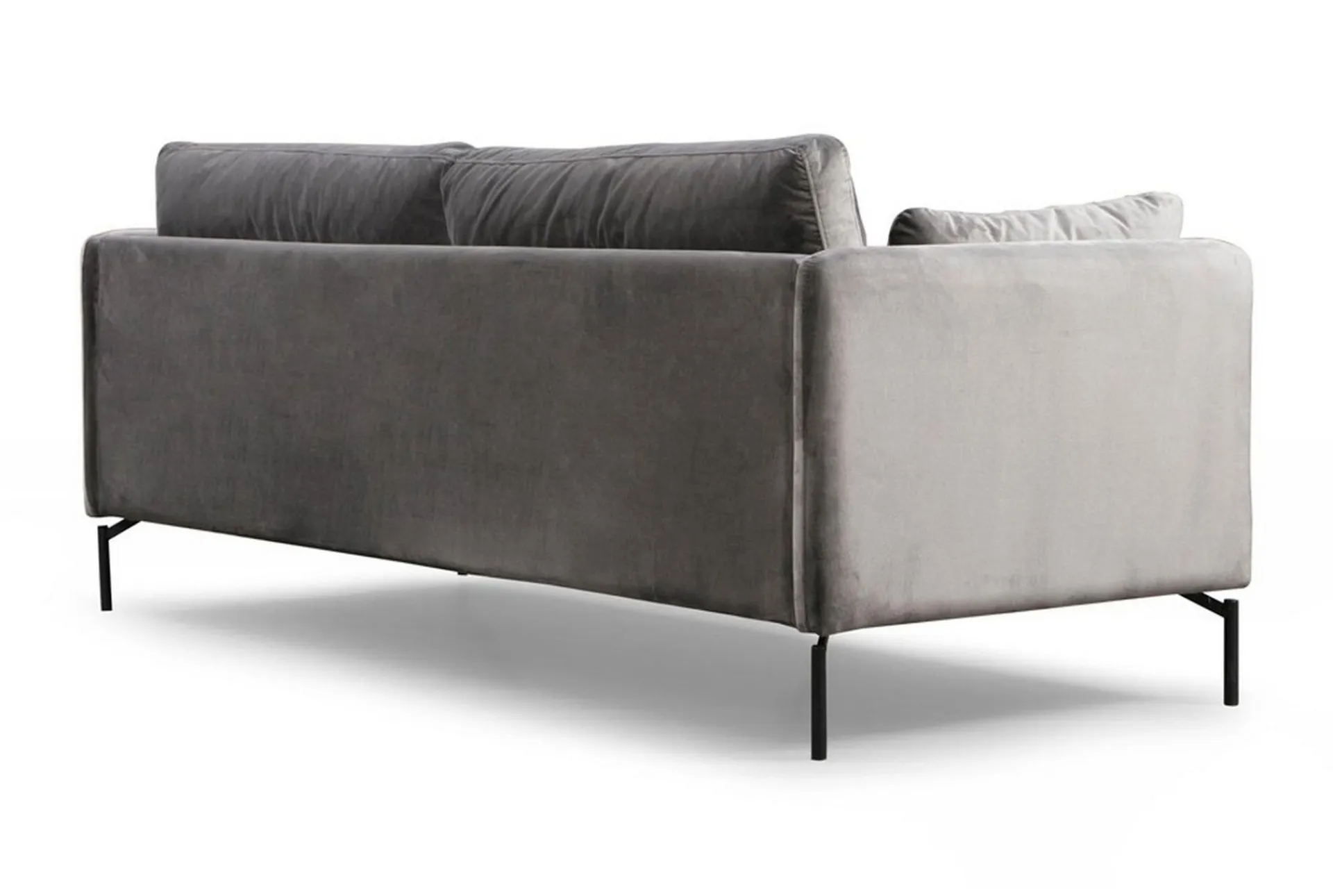 Velour Sofa & Fløyel Sofa-Mezonzo 3-seter Sofa Grey