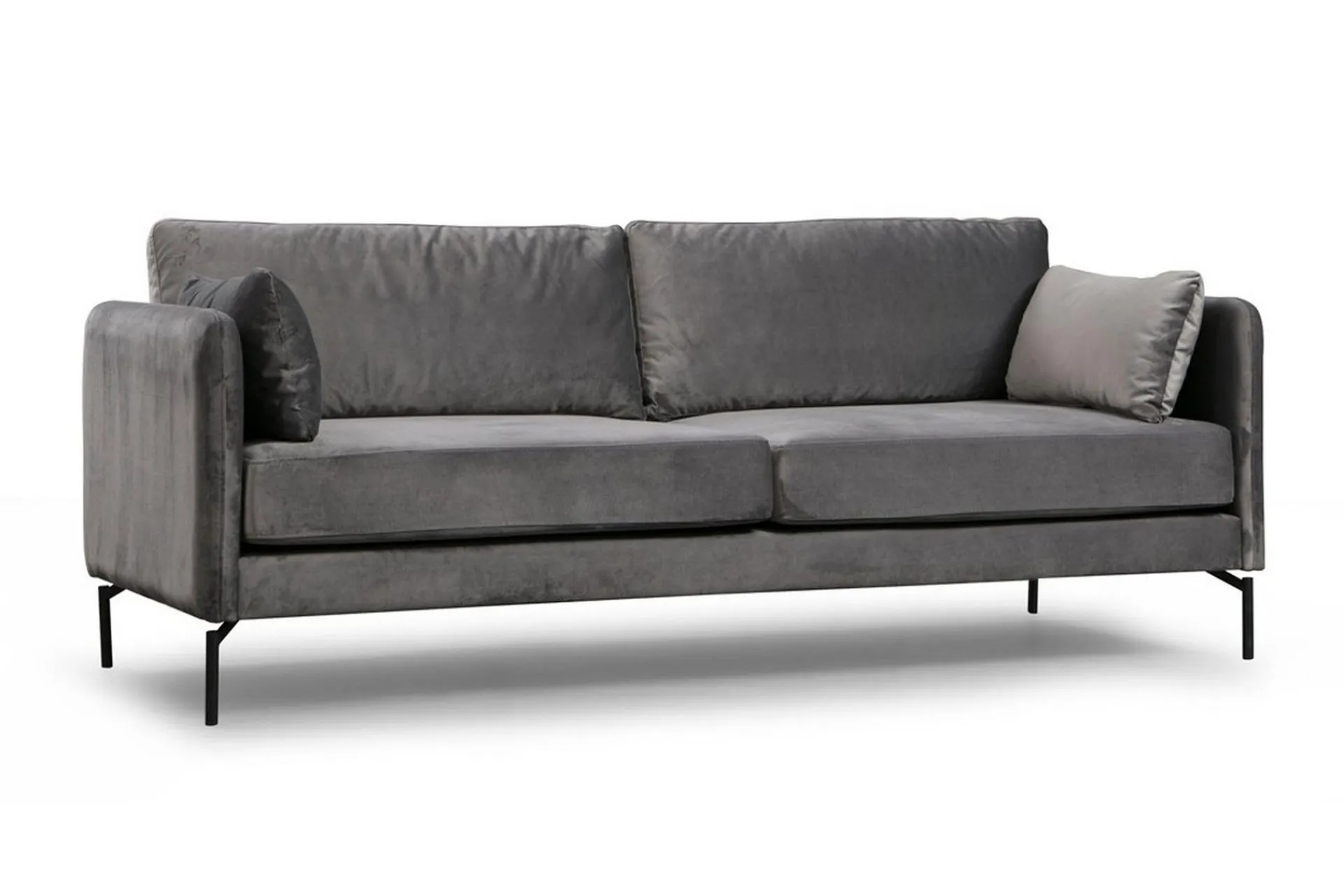 Velour Sofa & Fløyel Sofa-Mezonzo 3-seter Sofa Grey