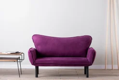 Velour Sofa & Fløyel Sofa-Mezonzo 2-seter Sovesofa Lilla