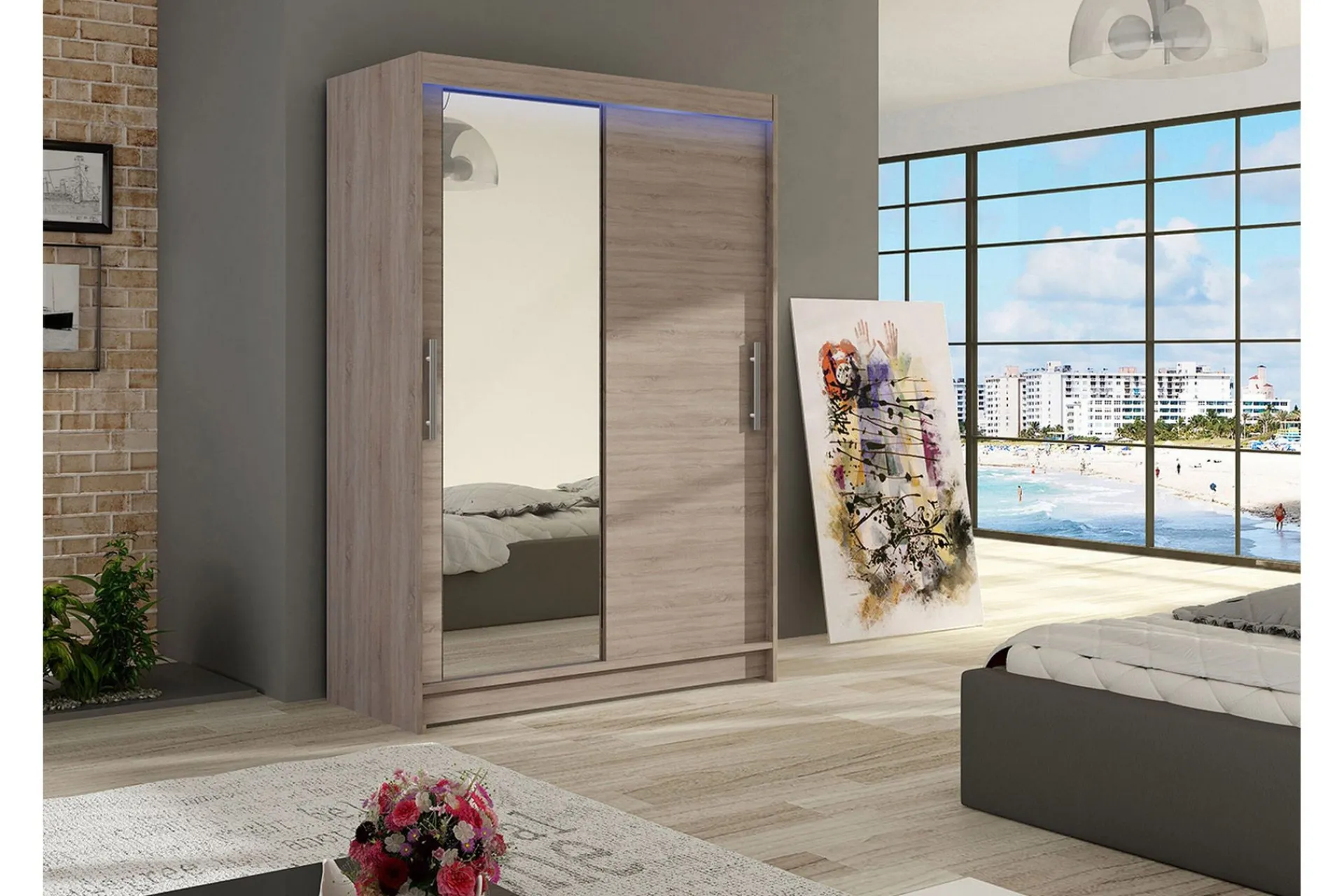 Garderober & Garderobesystem-Miami Garderobe 120x58x200 cm trøffel