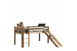 Middelseng med gardin Pino Birdy lig, lig, Med sklie, Uten tunnel, Ingen lommer