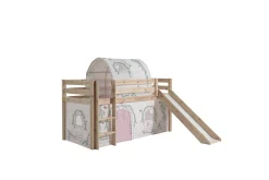 Middelseng med gardin Pino Birdy lig, lig, Med sklie, Uten tunnel, Ingen lommer