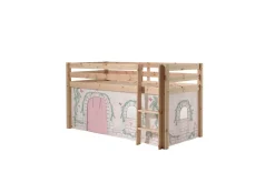 Middelseng med gardin Pino Birdy Naturlig, Naturlig, Uten sklie, Uten tunnel, Ingen lommer