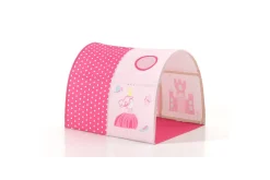 Middelseng med gardin Pino Princess Grå, Grå, Med sklie, Prinsesse, 3