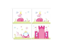 Barneseng & Juniorseng-Middelseng med gardin Pino Princess , , Uten sklie, Uten tunnel, 3 Hvit