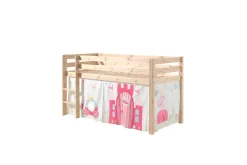 Barneseng & Juniorseng-Middelseng med gardin Pino Princess lig, lig, Uten sklie, Uten tunnel, Ingen lommer Natur
