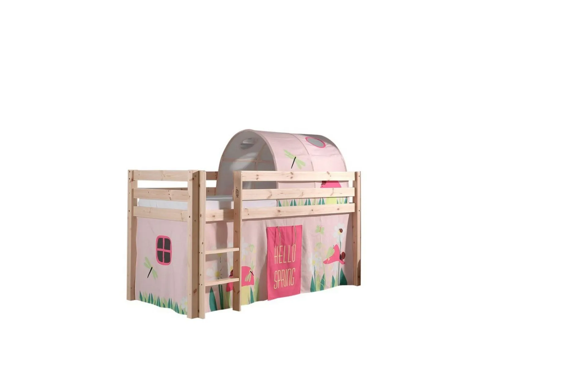 Middelseng med gardin Pino Spring lig, lig, Uten sklie, Uten tunnel, Uten lommer