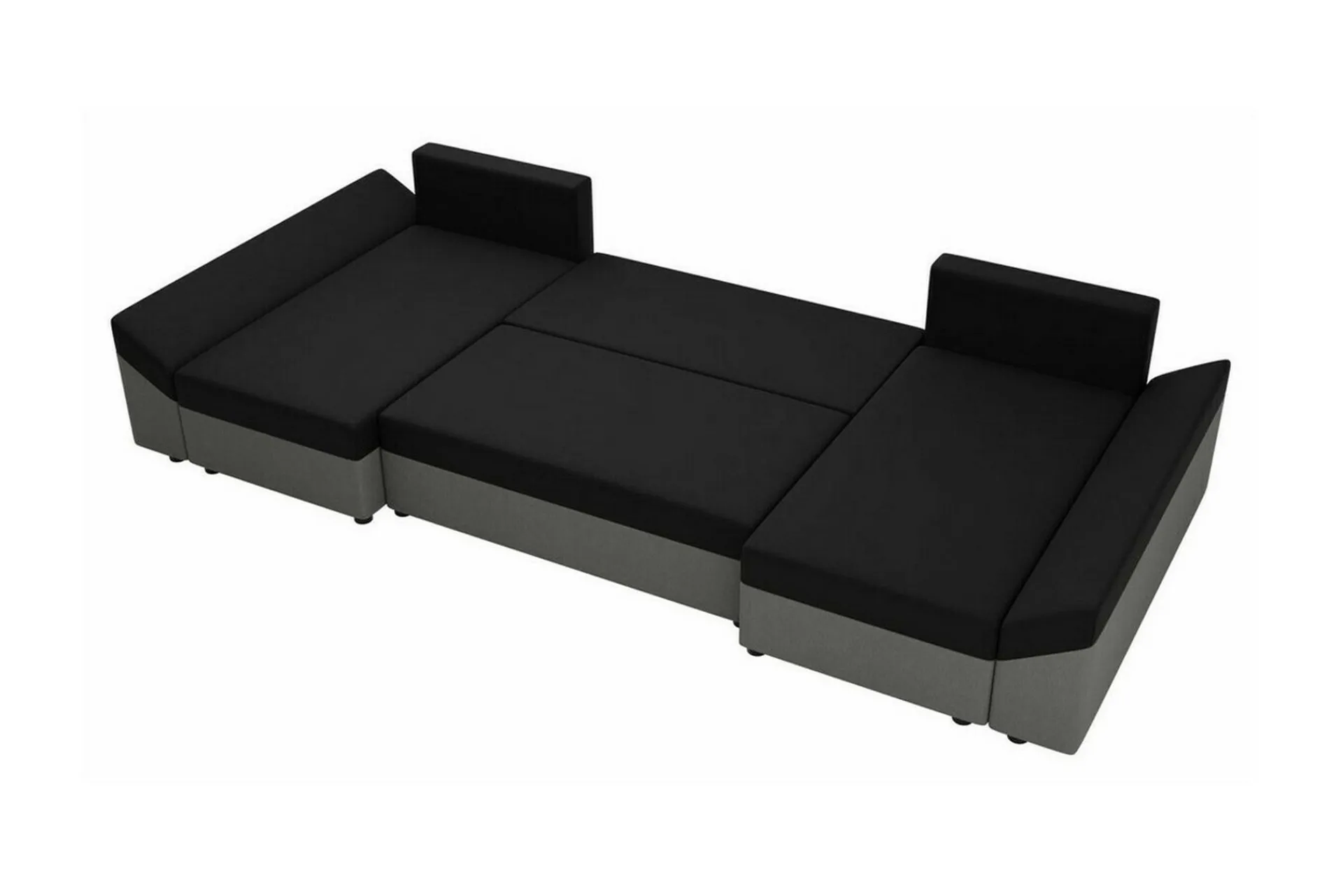 Midfeld 4-sits Hörnbäddsoffa Black
