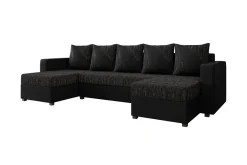 Midfeld 4-sits Hörnbäddsoffa Black