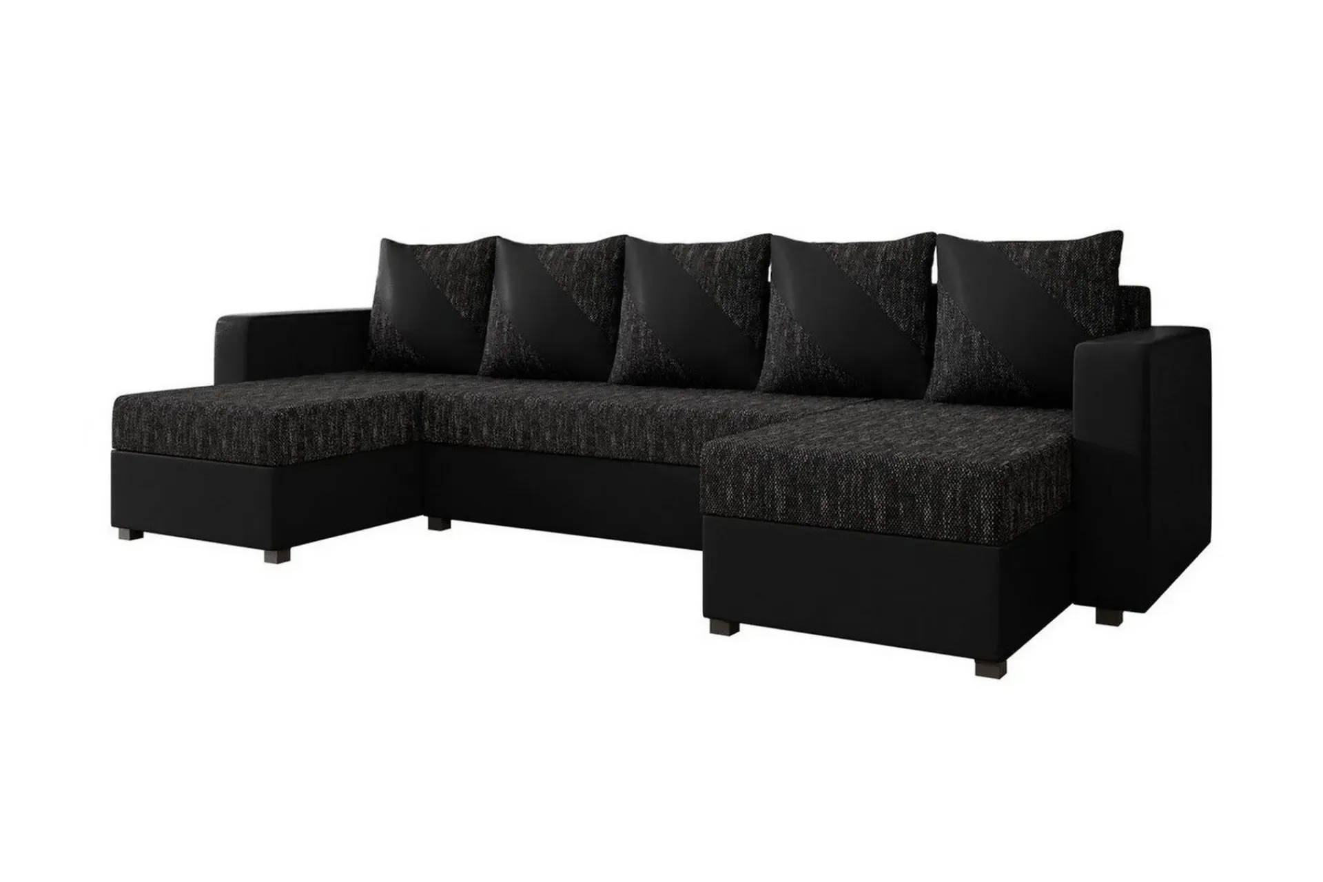 Midfeld 4-sits Hörnbäddsoffa Black