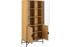 Vitrineskap|Skap-Minu Vitrineskap 80x180 cm Natural