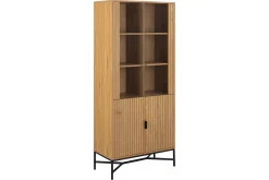 Vitrineskap|Skap-Minu Vitrineskap 80x180 cm Natural