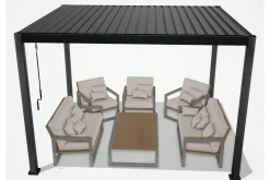 Paviljonger-Mirador Paviljong uten Vegger 300x400x250 cm Mørkegrå