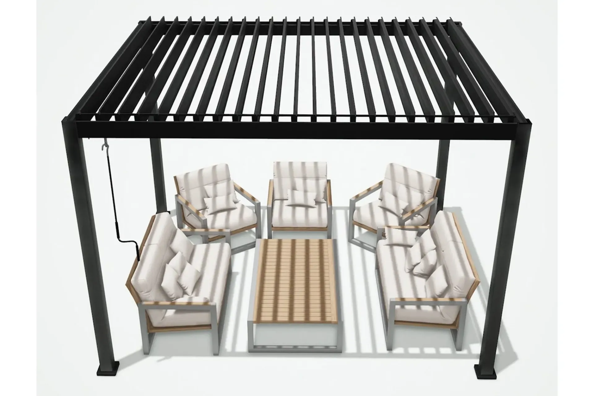 Paviljonger-Mirador Paviljong uten Vegger 300x400x250 cm Mørkegrå