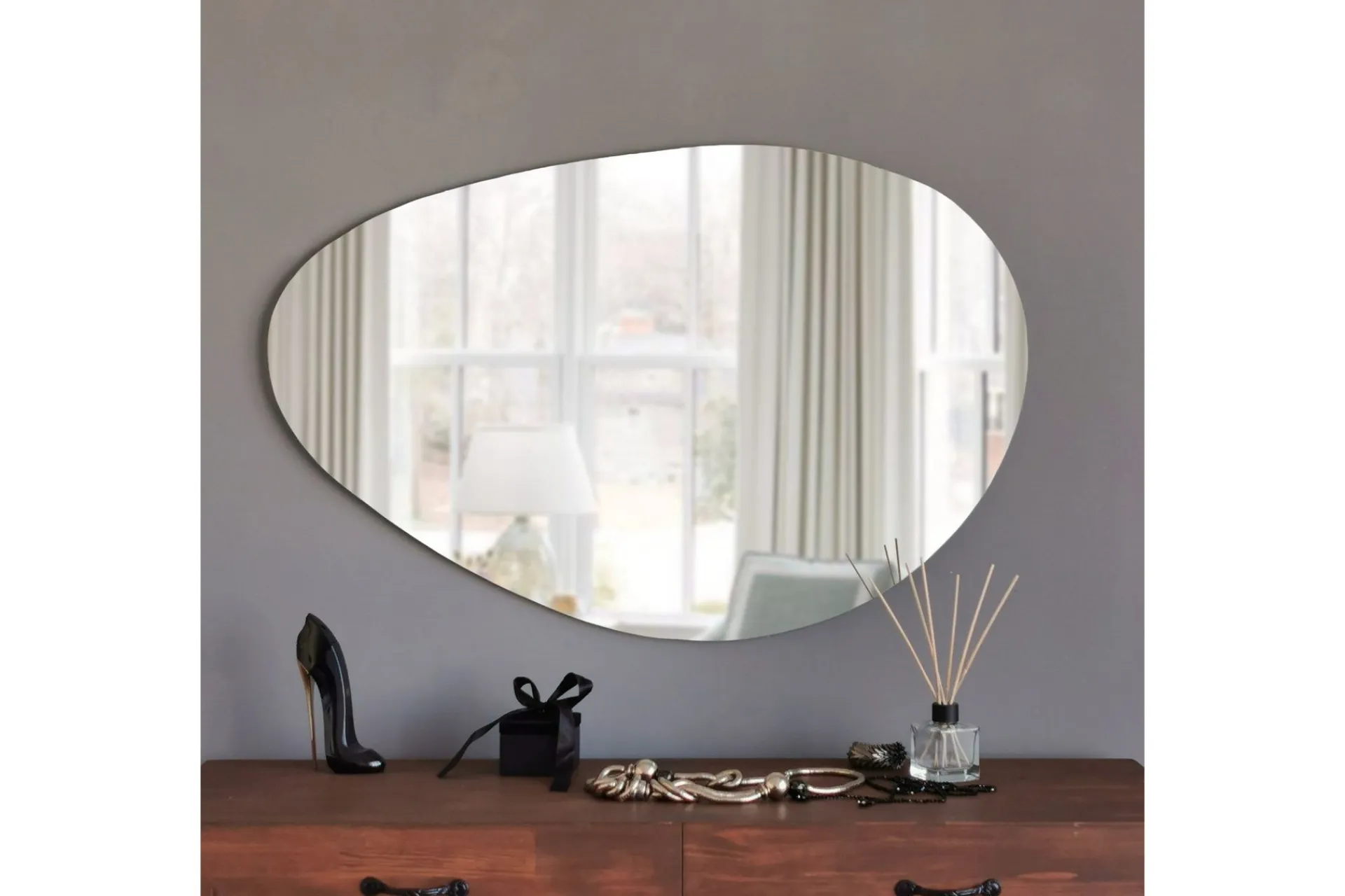 Veggspeil|Gangspeil-Mirror Svart