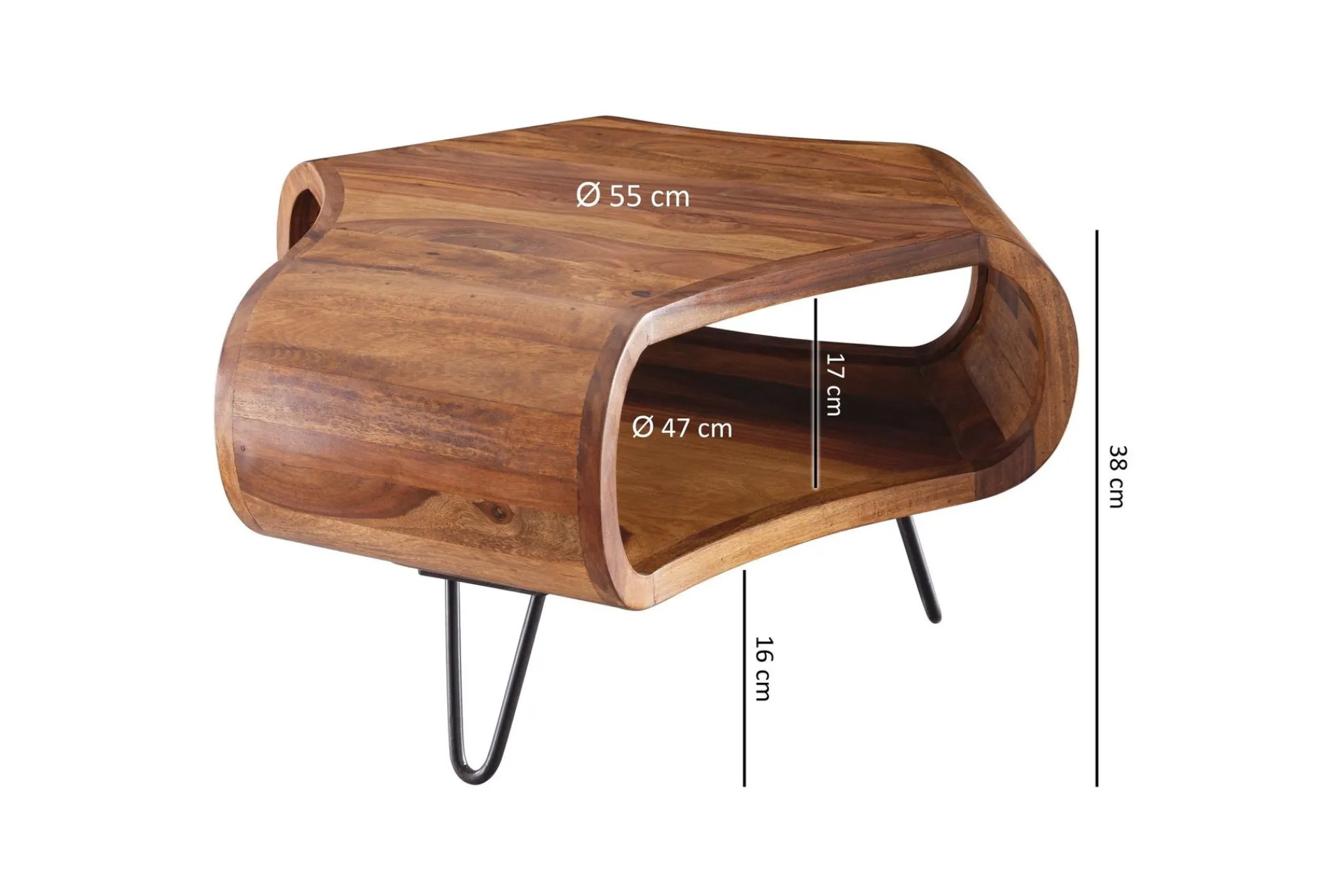 Wohnling Sofabord-Mirzakhanian Sofabord 55 cm Tre/Natur