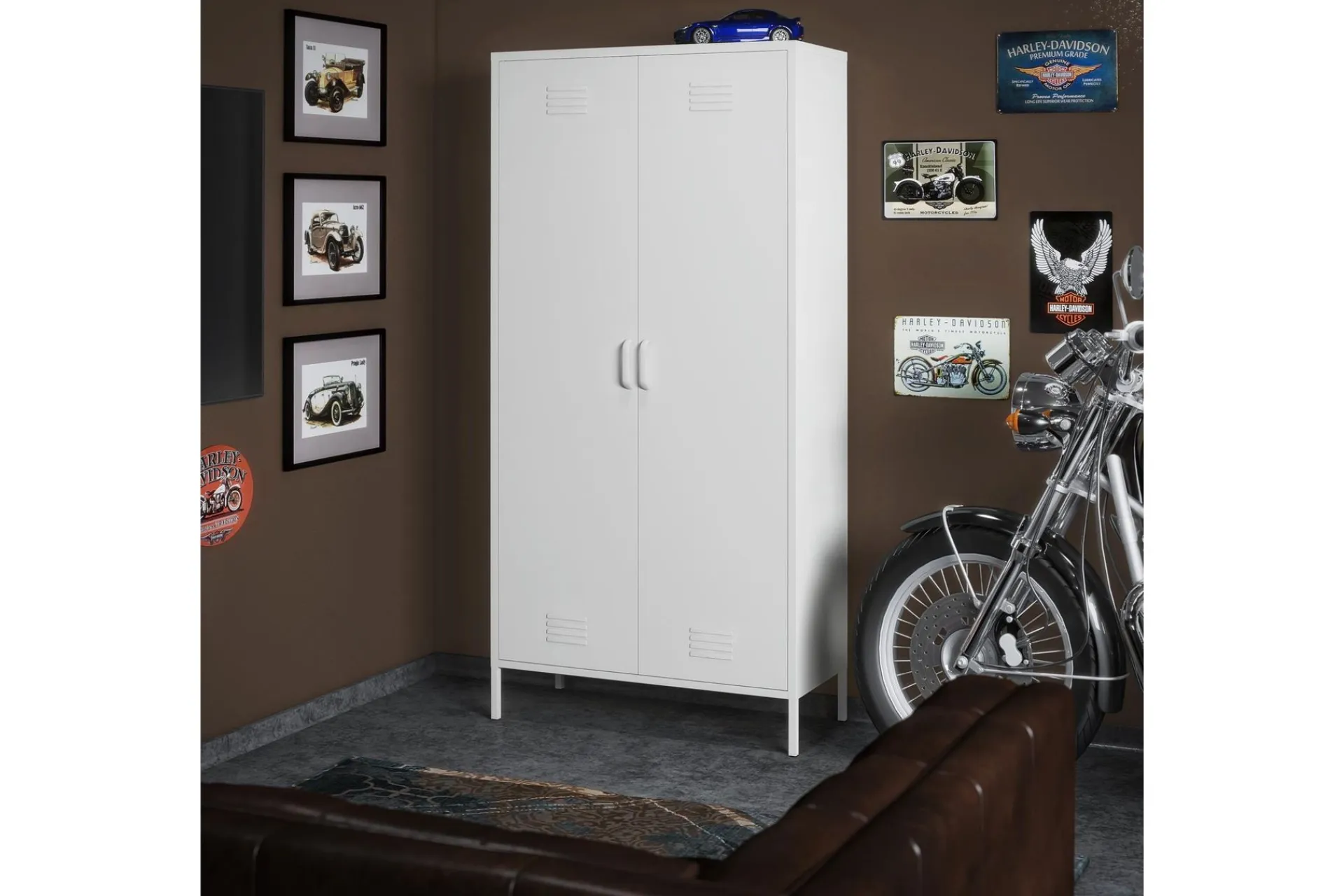 Dorel Home Oppbevaringsskap|Skap-Mission District Highboard Hvit