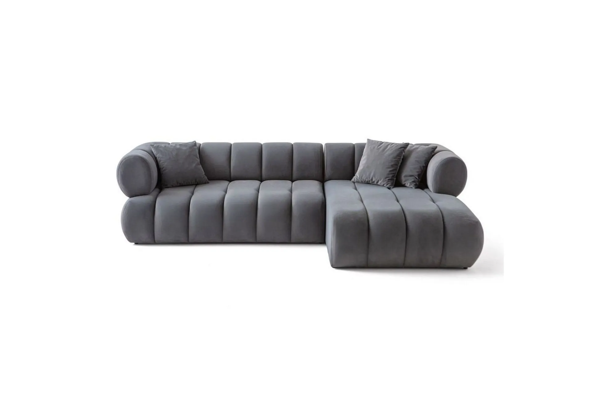Sofa Med Sjeselong-Mississauga Sofa med divan 3-seter Mørkegrå
