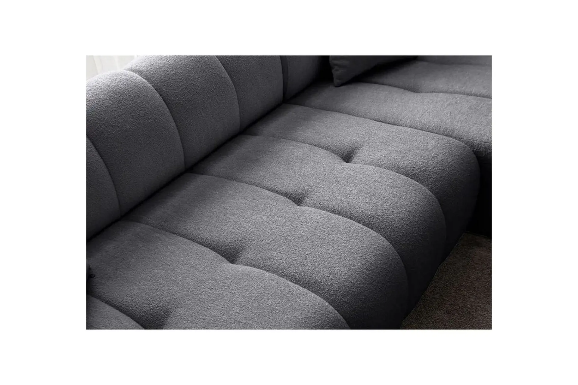 Sofa Med Sjeselong-Mississauga Sofa med divan 3-seter Mørkegrå