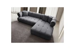 Sofa Med Sjeselong-Mississauga Sofa med divan 3-seter Mørkegrå