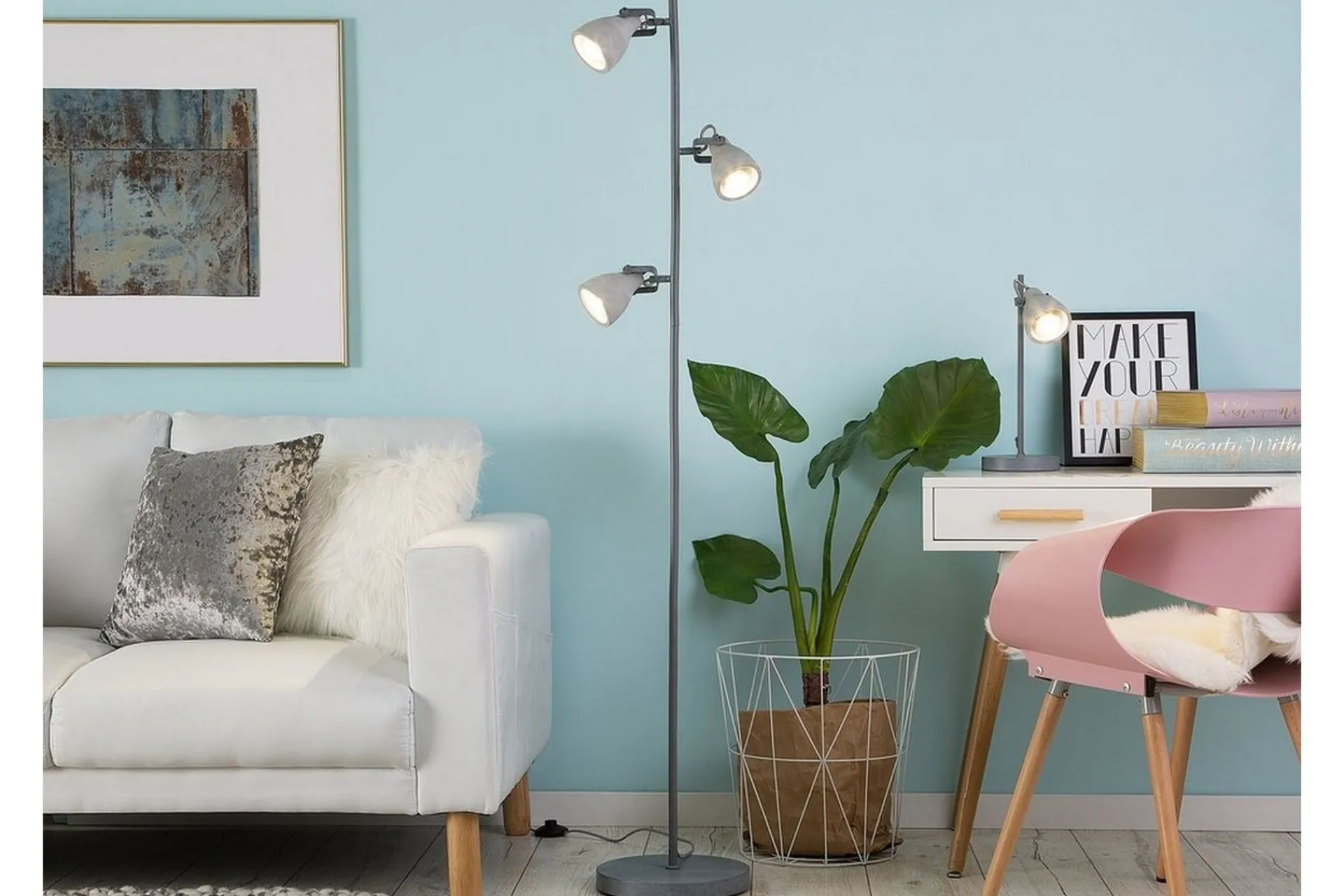 Stuelampe|Soveromslampe-Mistago Gulvlampe 163 cm Grey
