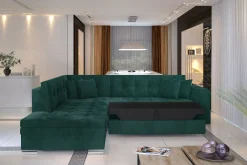 Velour Sofa & Fløyel Sofa-Moclino Hjørnesovesofa Blå