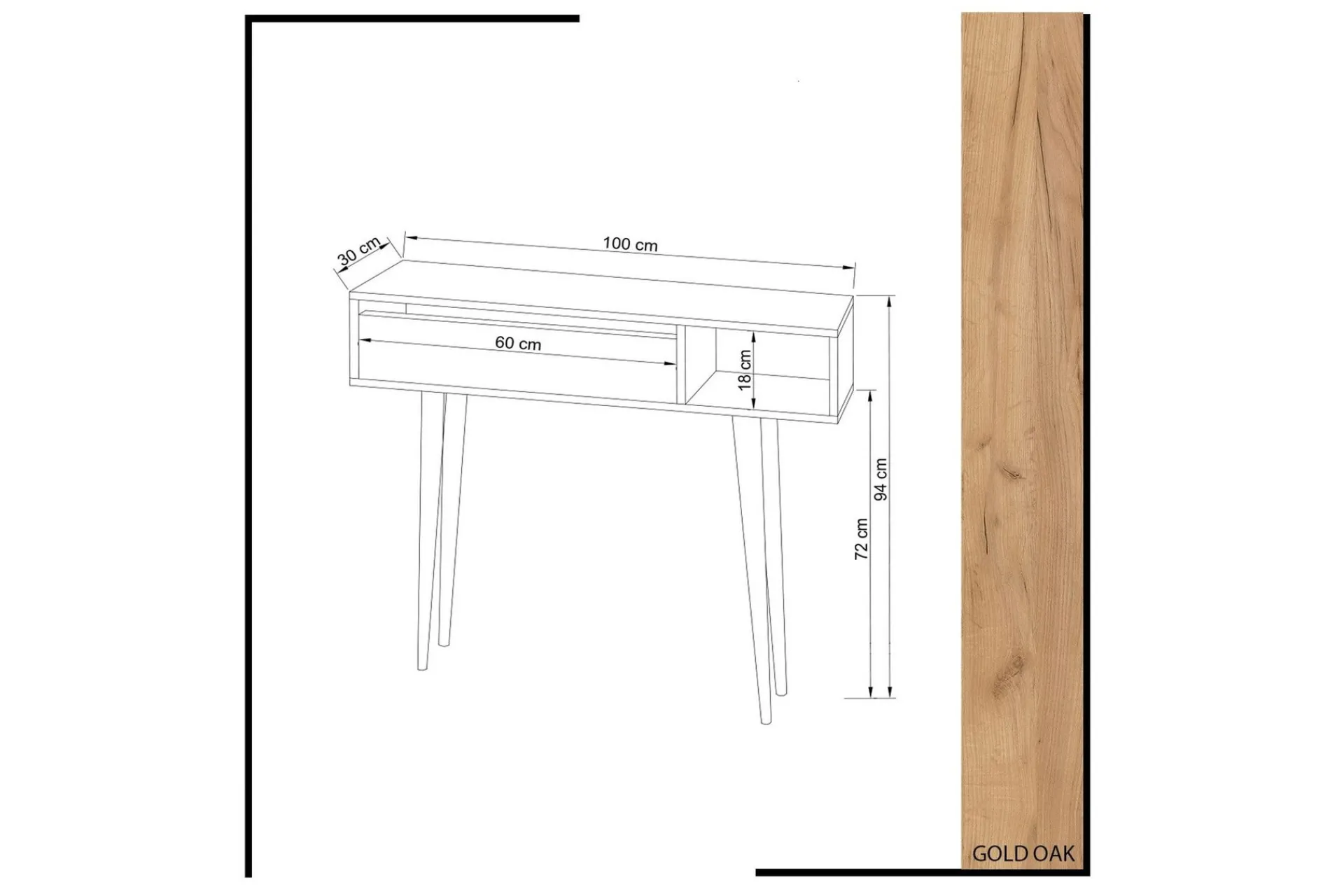 Gangbord|Avlastningsbord-Mod Design Avlastningsbord Brun,Hvit