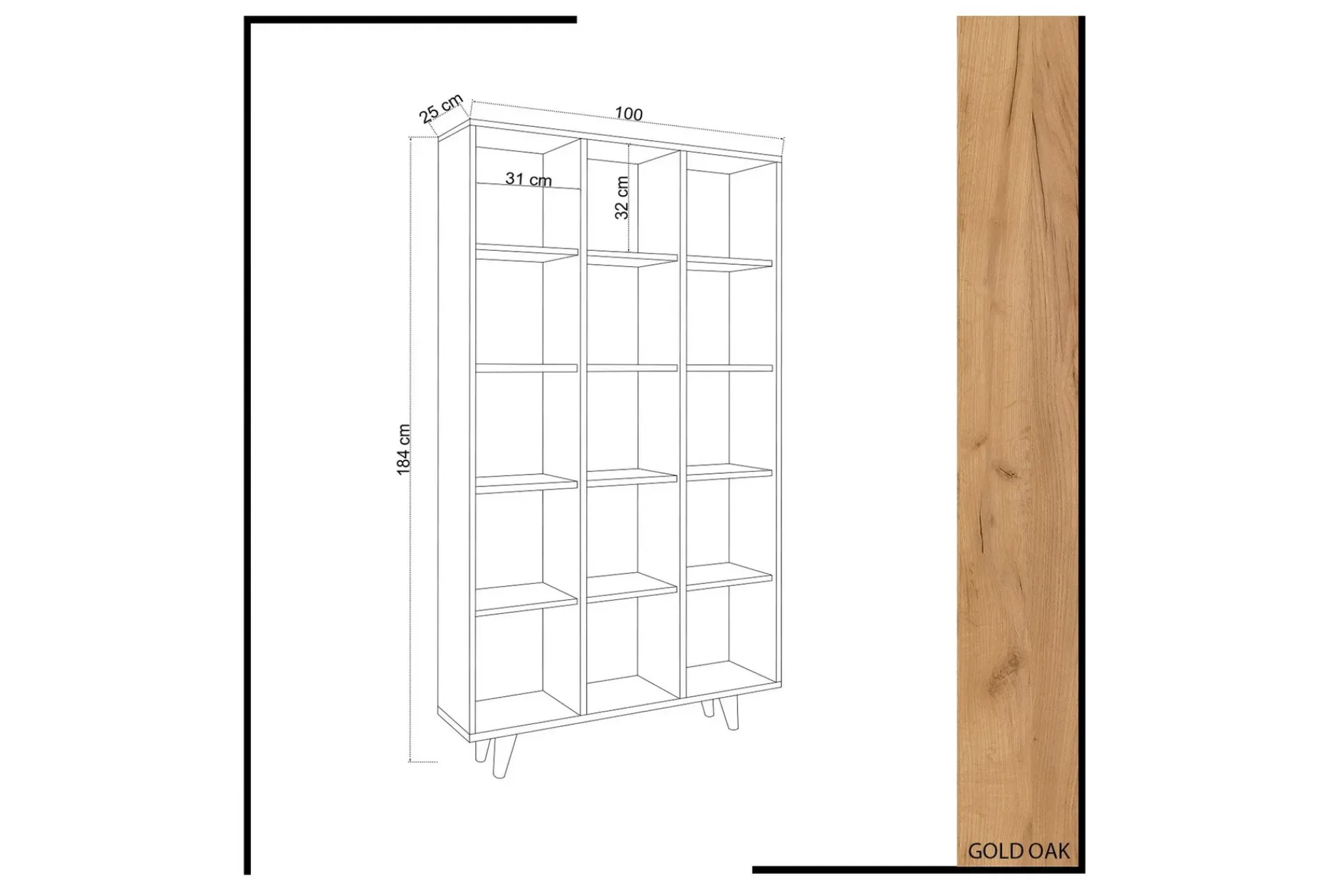Bokhylle-Mod Design Bokhylle Brun