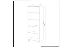 Bokhylle-Mod Design Bokhylle Smal Hvit