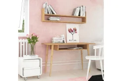 Mod Design Skrivebord 120 cm med Oppbevaring Vegghylle