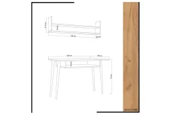 Mod Design Skrivebord 120 cm med Oppbevaring Vegghylle