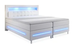 Cloud47 Kontinentalsenger|Komplett Sengepakke-Modena Lyx Sengepakke 160x200 LED-belysning Hvit