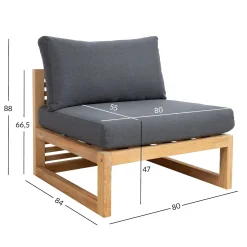 Moduler|Moduler-Modulsofa HOME4YOU Serenity midtdel Brun