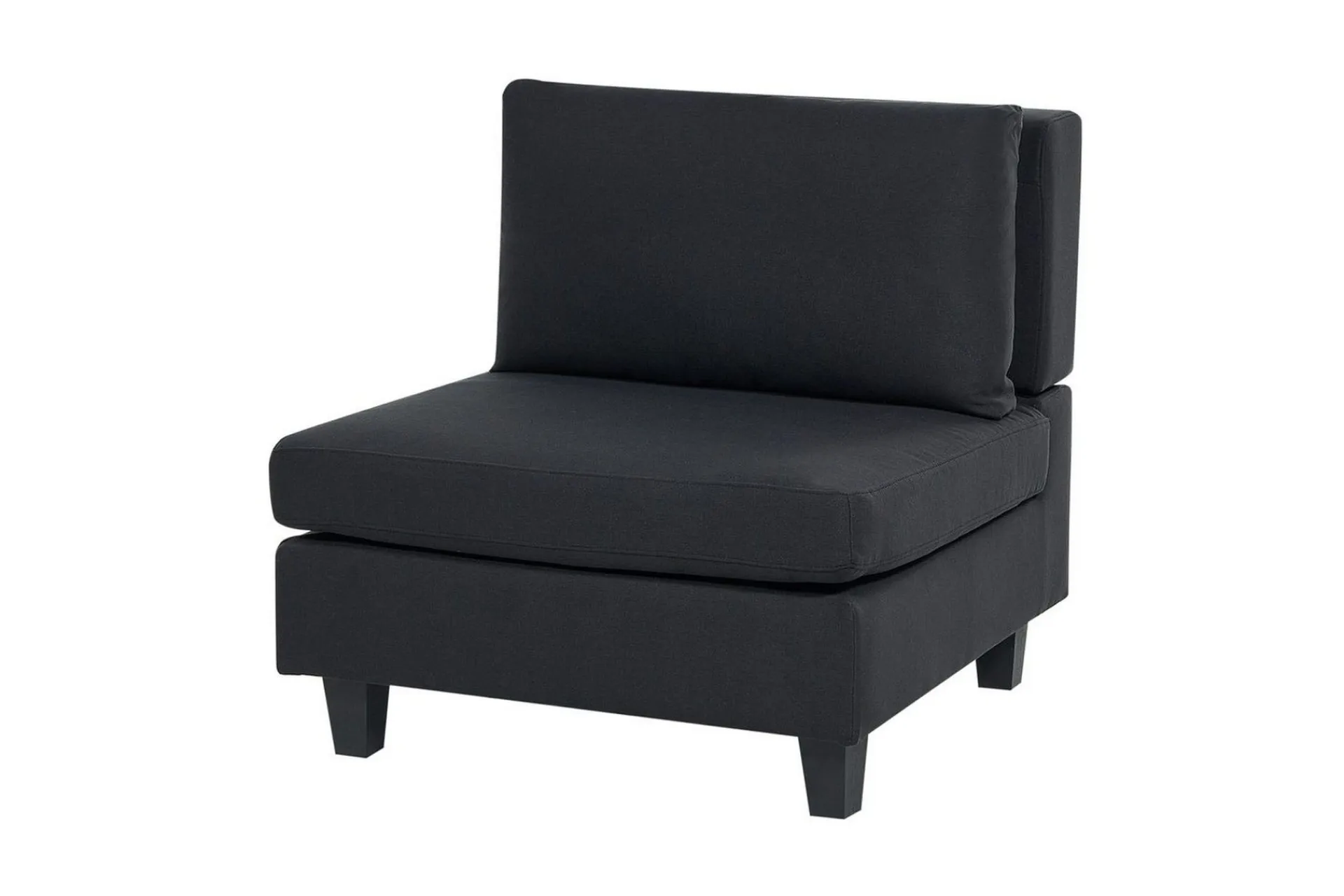 U-Sofa-Modulsoffa Beliani Unstad Beige/ Black Svart