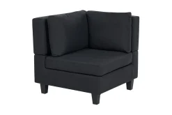 U-Sofa-Modulsoffa Beliani Unstad Beige/ Black Svart