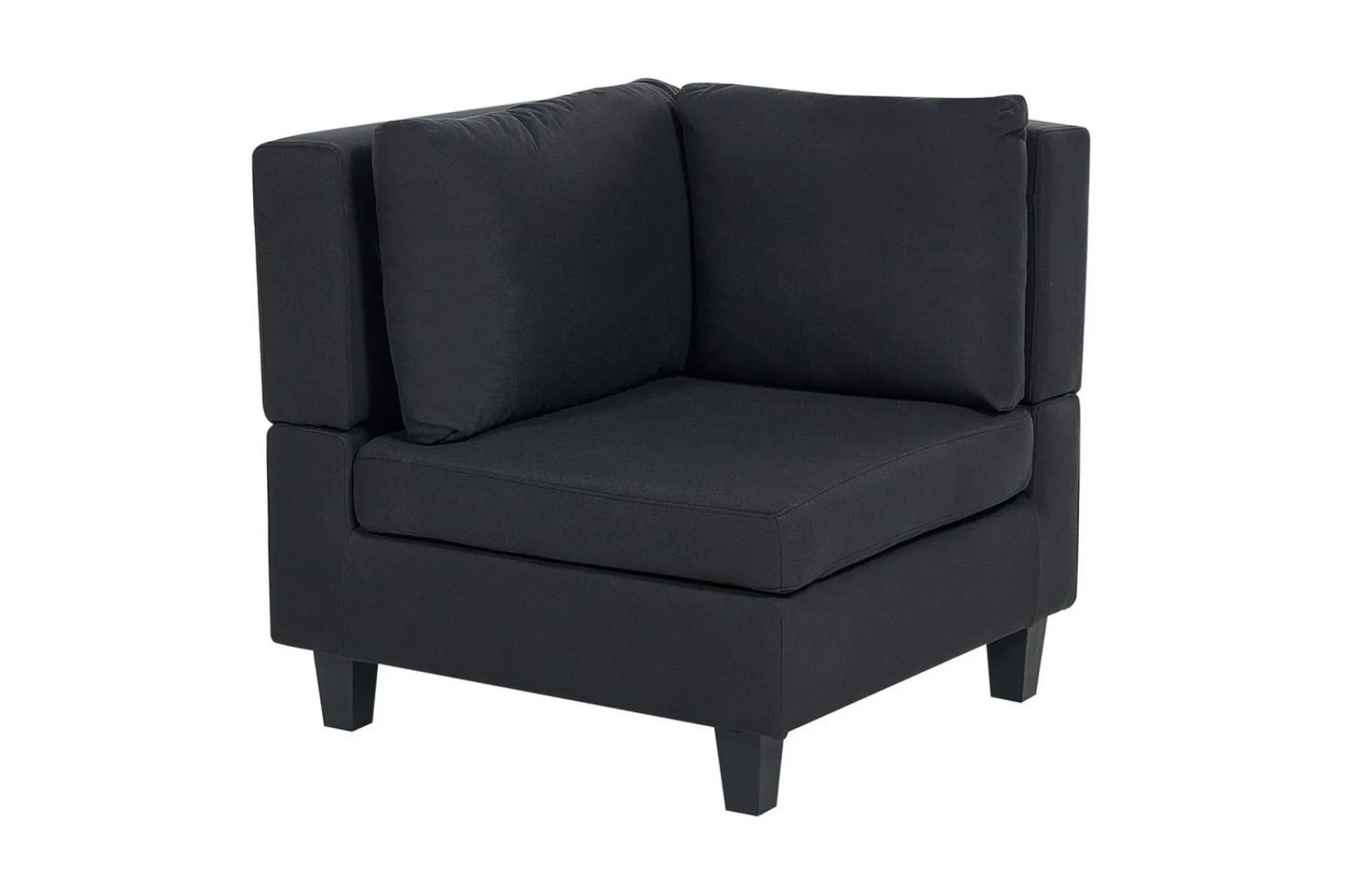 U-Sofa-Modulsoffa Beliani Unstad Beige/ Black Svart