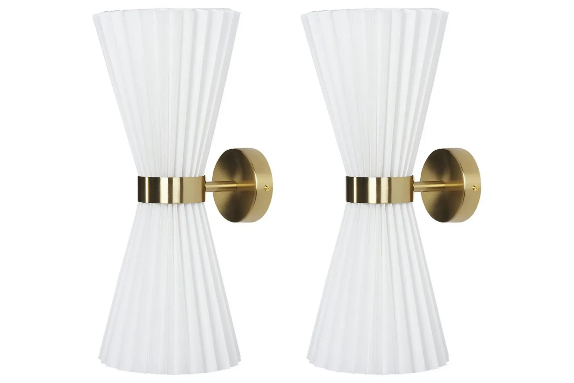 Nattbordslampe-Moletang Vegglampe 2 stk E14 Hvit