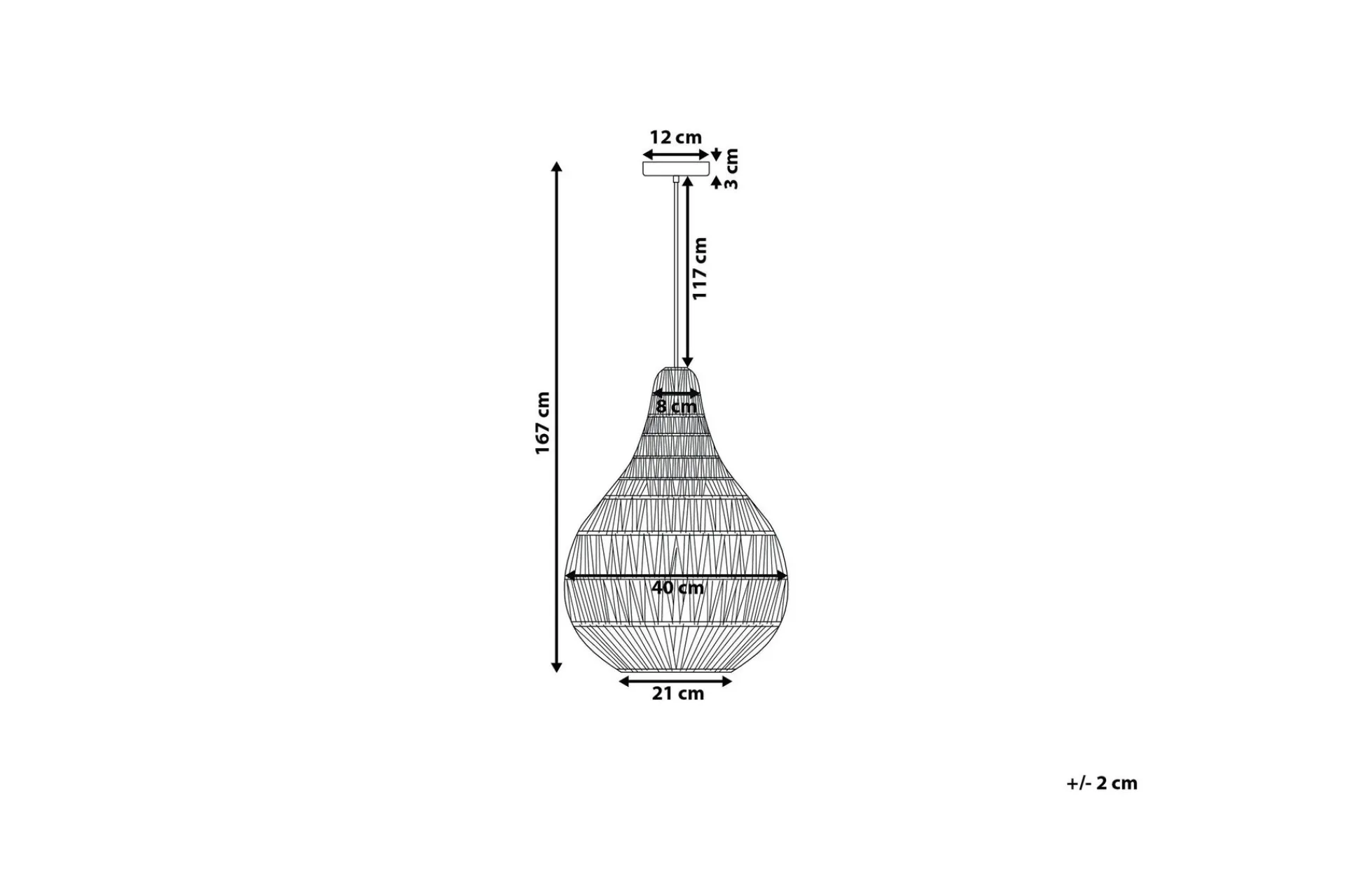 Molopo Taklampe 40 cm
