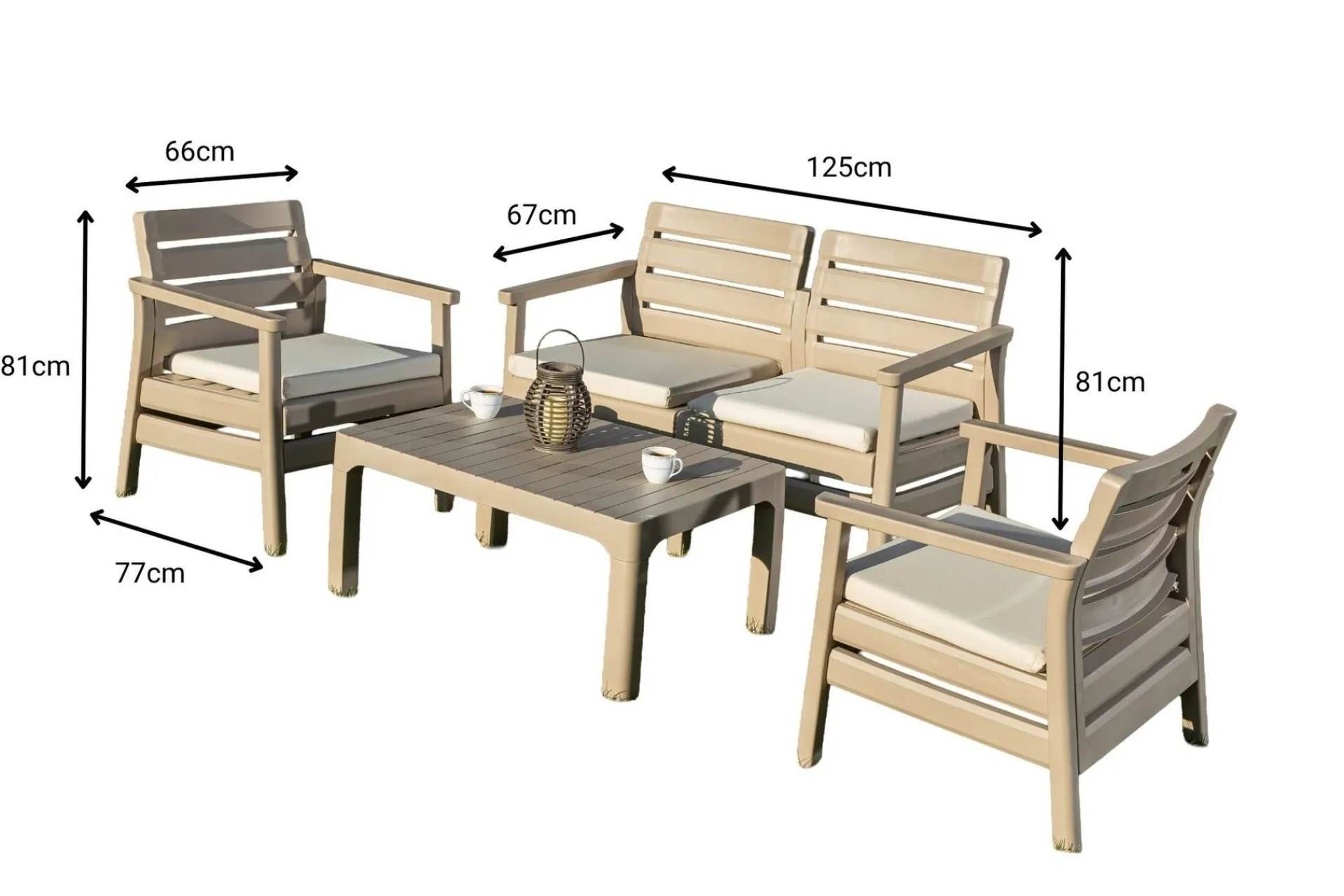 Veranda & Terrasse|Loungesett-Momira Loungegruppe utendørs Desert Beige