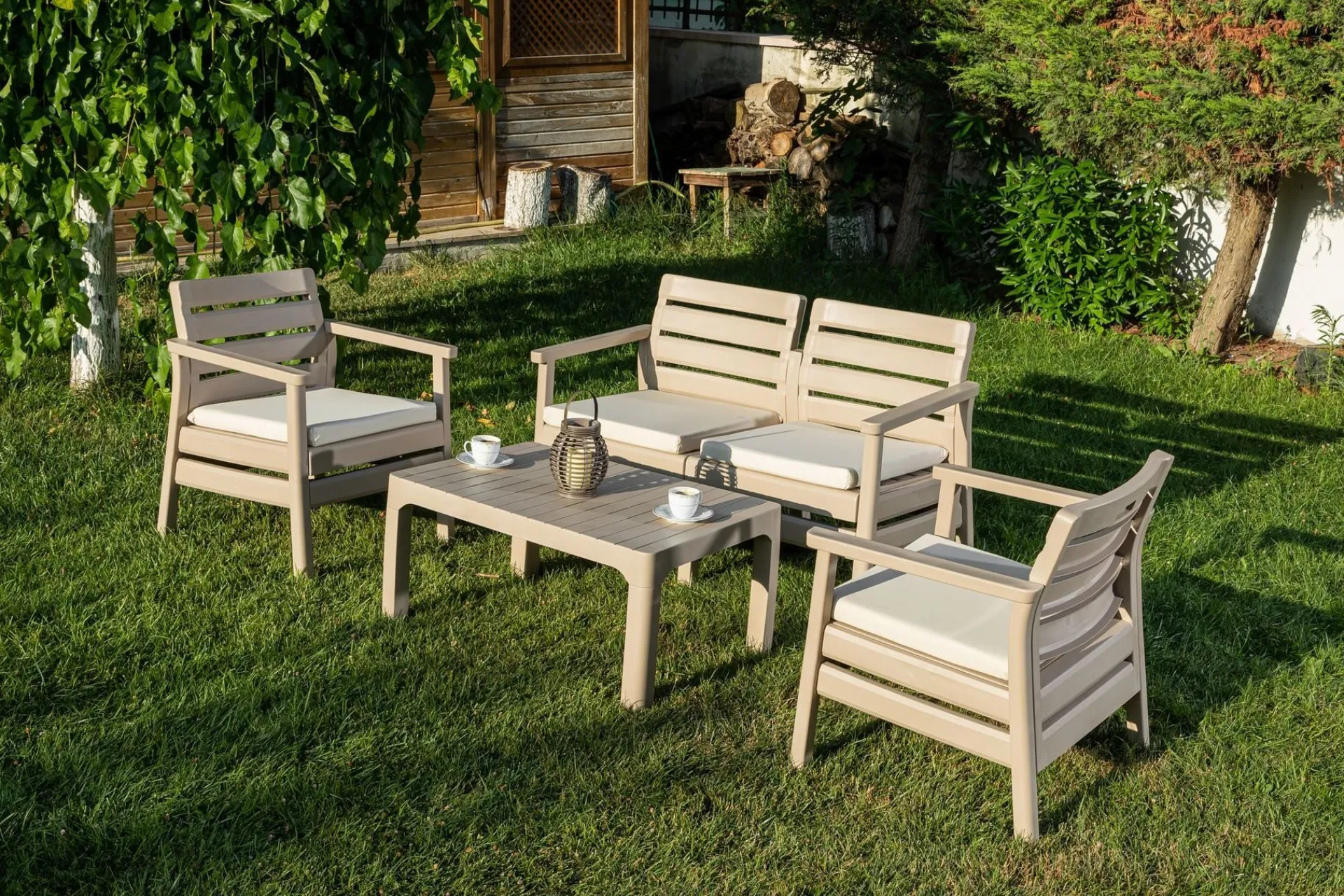 Veranda & Terrasse|Loungesett-Momira Loungegruppe utendørs Desert Beige