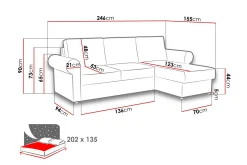Monaco Hjørnesofa