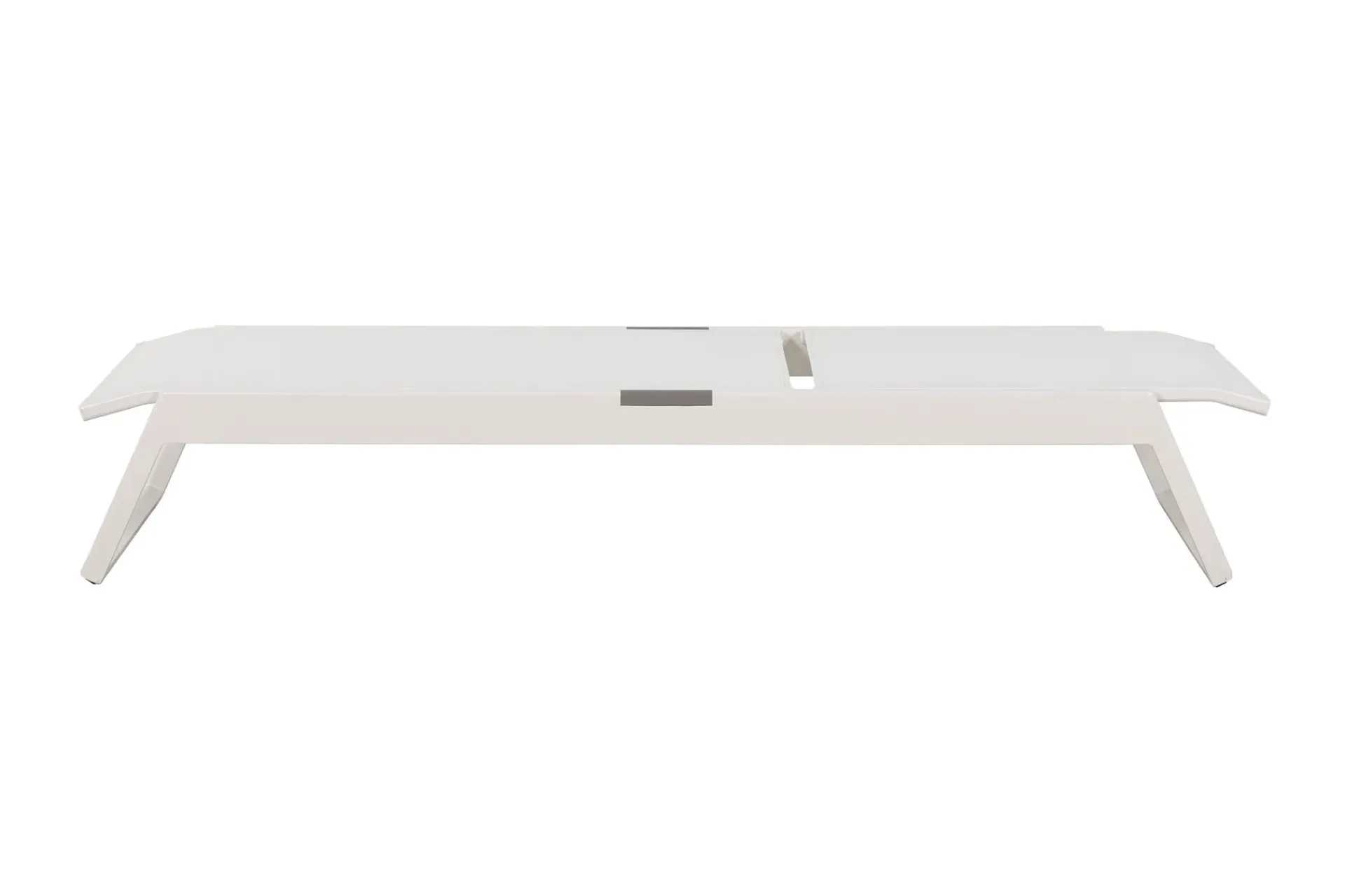 Comfort Garden Solseng-Monaco solseng med justerbar rygg i aluminium, tekstil Hvit