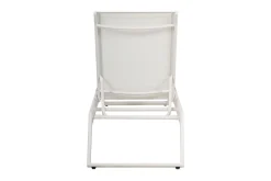 Comfort Garden Solseng-Monaco solseng med justerbar rygg i aluminium, tekstil Hvit