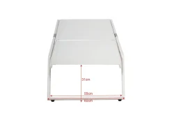Comfort Garden Solseng-Monaco solseng med justerbar rygg i aluminium, tekstil Hvit