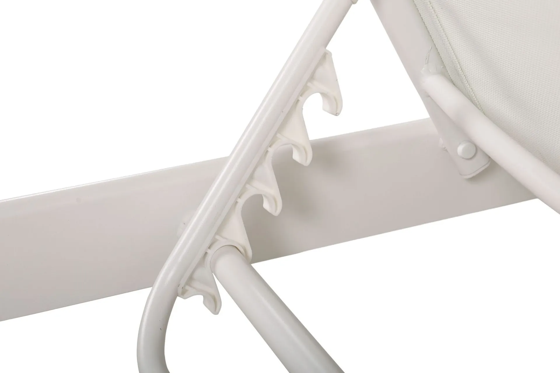 Comfort Garden Solseng-Monaco solseng med justerbar rygg i aluminium, tekstil Hvit