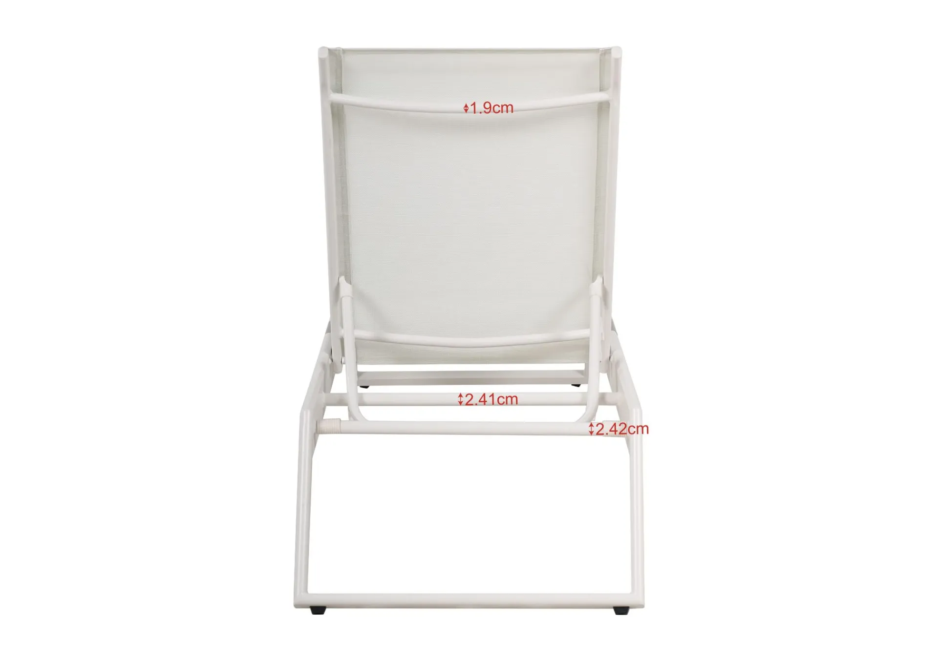 Comfort Garden Solseng-Monaco solseng med justerbar rygg i aluminium, tekstil Hvit