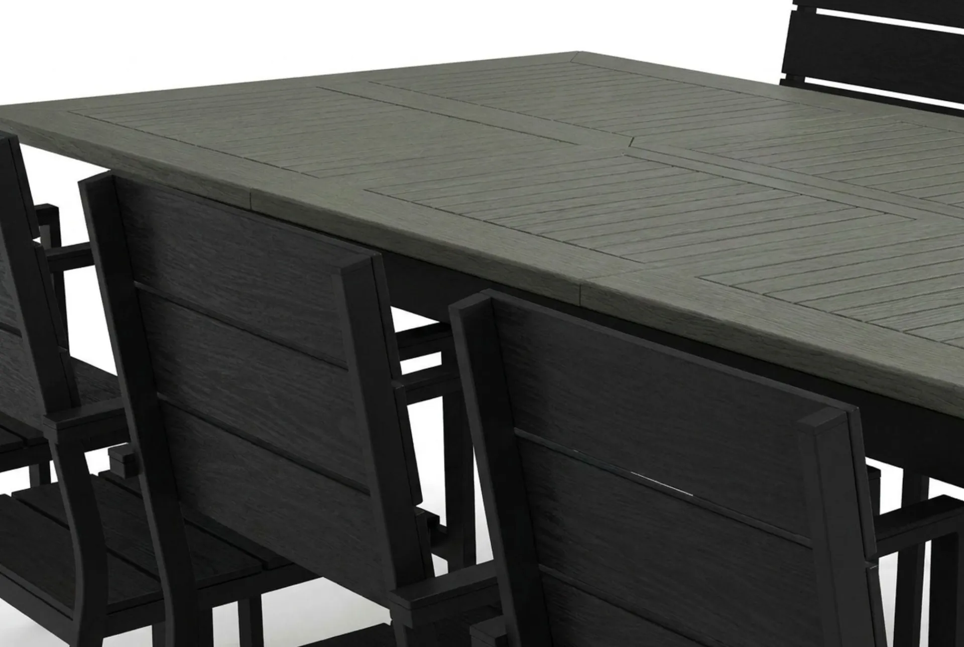 Comfort Garden Monaco utendørs spisegruppe uttrekkbar 150–250x90 med 6 Tunis stablebare stoler
