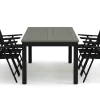 Comfort Garden Spisegrupper Hage-Monaco utendørs spisegruppe uttrekkbar 210/310x90 med 6 Sanna regulerbare stoler