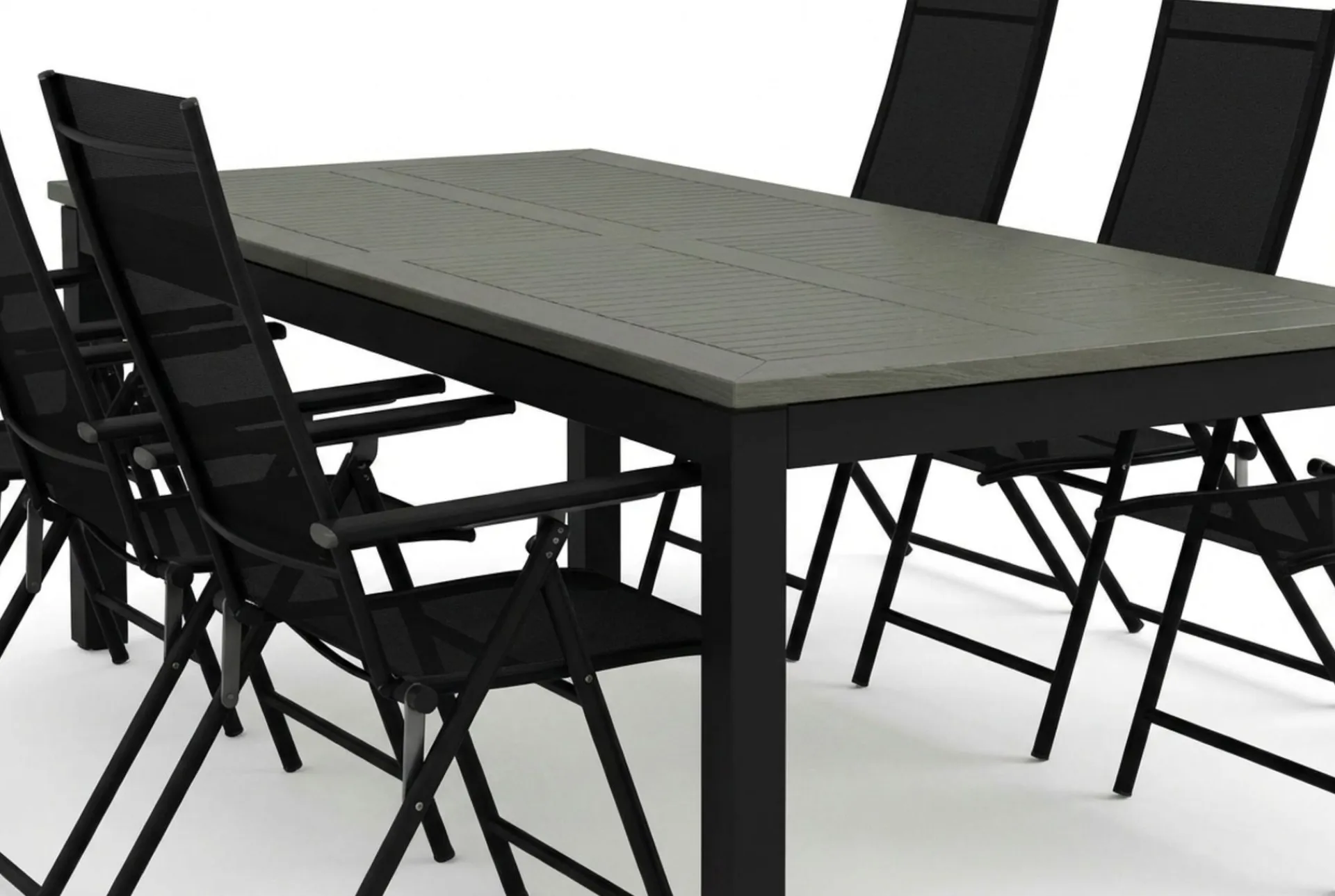 Comfort Garden Spisegrupper Hage-Monaco utendørs spisegruppe uttrekkbar 210/310x90 med 6 Sanna regulerbare stoler